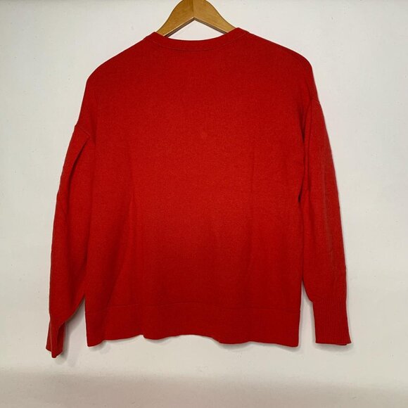 Vince red-orange 100% cashmere crew - Picture 2 of 8